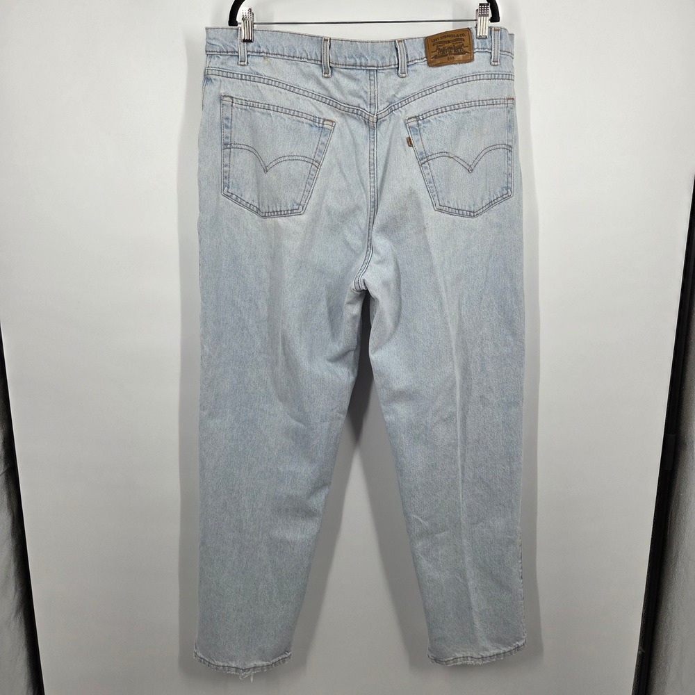 VTG Levis 560 Mens Loose Fit Tapered Leg Light Wash Blue 44x32 USA Baggy Skater - Picture 7 of 12